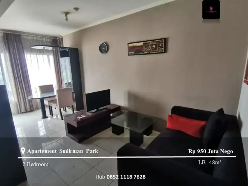 Dijual Apartement Sudirman Park Middle Floor 2BR Furnished South View