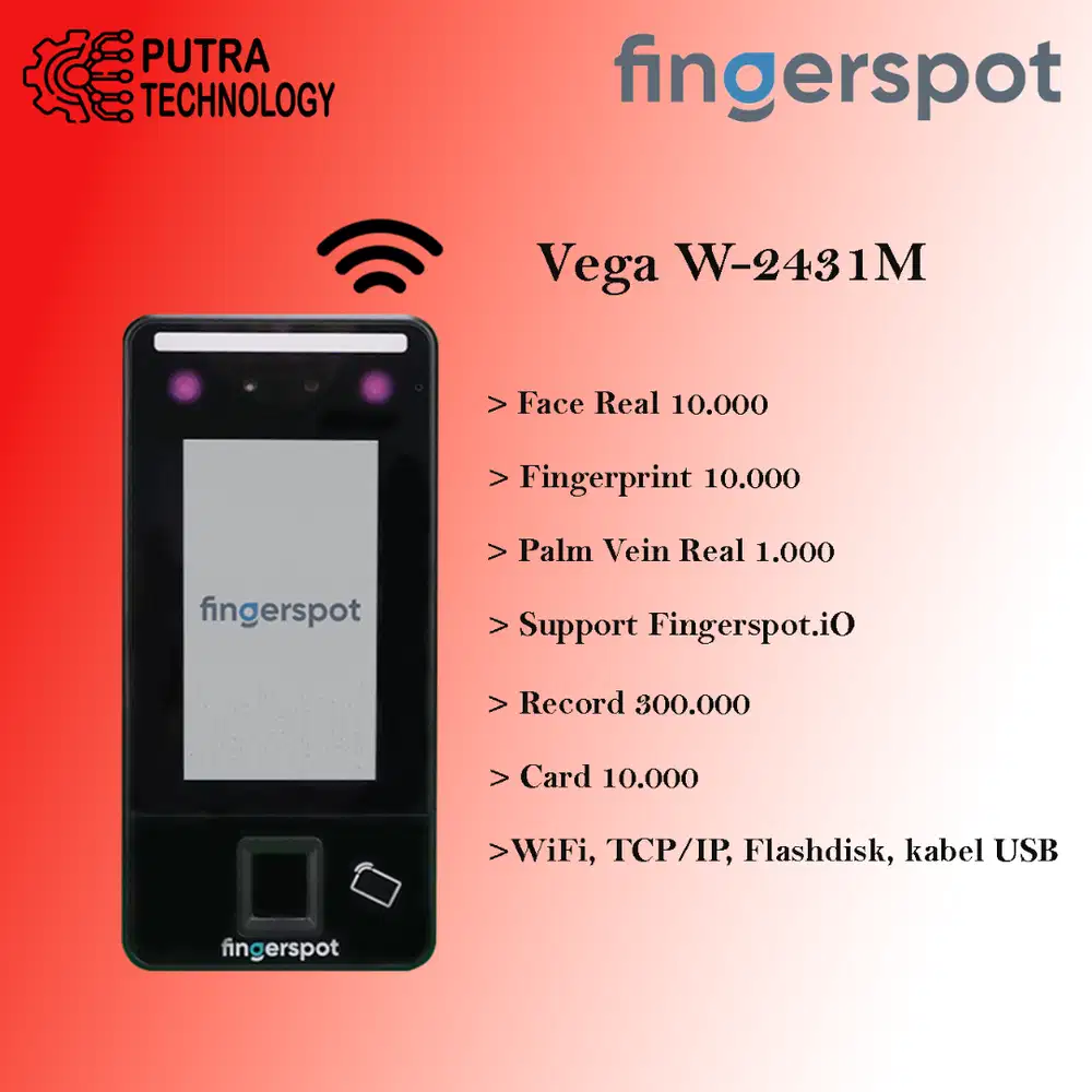 Absensi Multi Identifikasi dan Akses Kontrol Pintu Vega W-2431M
