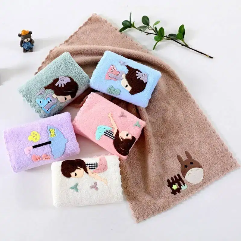 Handuk Muka Microfiber Bulu Daya Serap Air Tinggi 35*75 Cm
