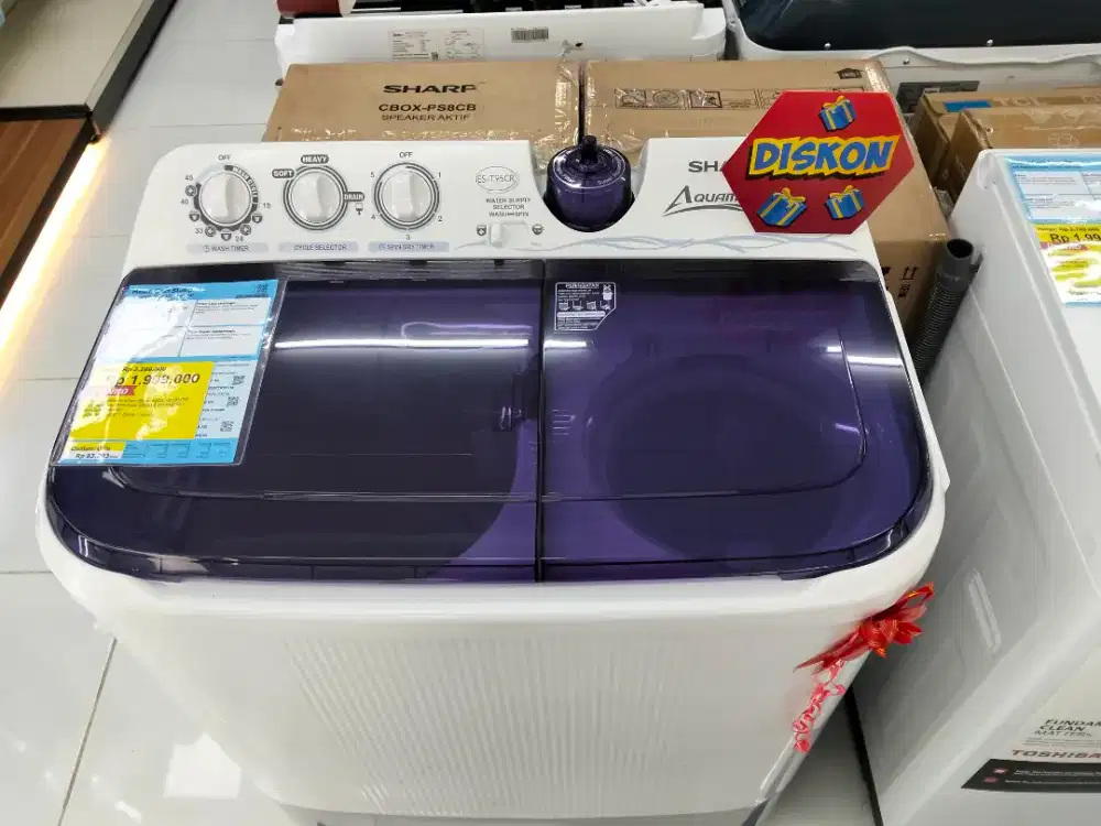 Mesin Cuci Sharp 9kg 2 tabung
