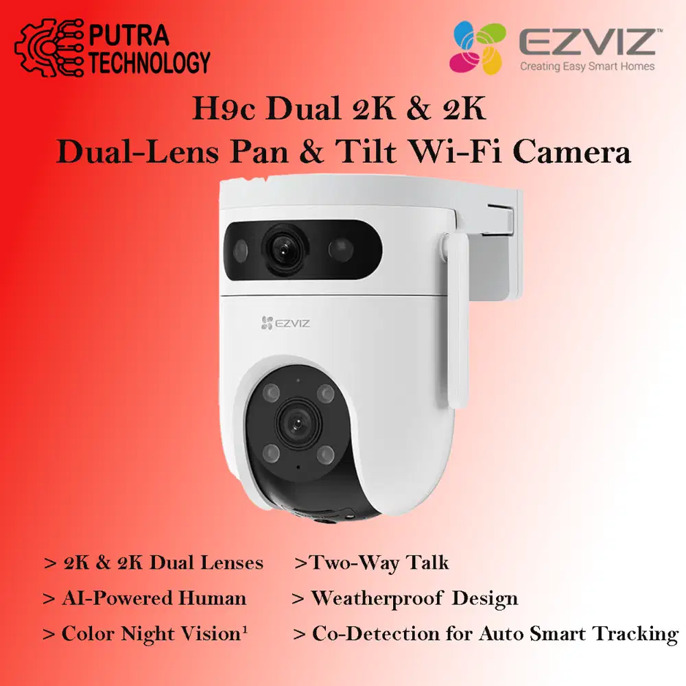 EZVIZ CCTV CAMERA H9C Dual-Lens Pan & Tilt Wi-Fi Camera