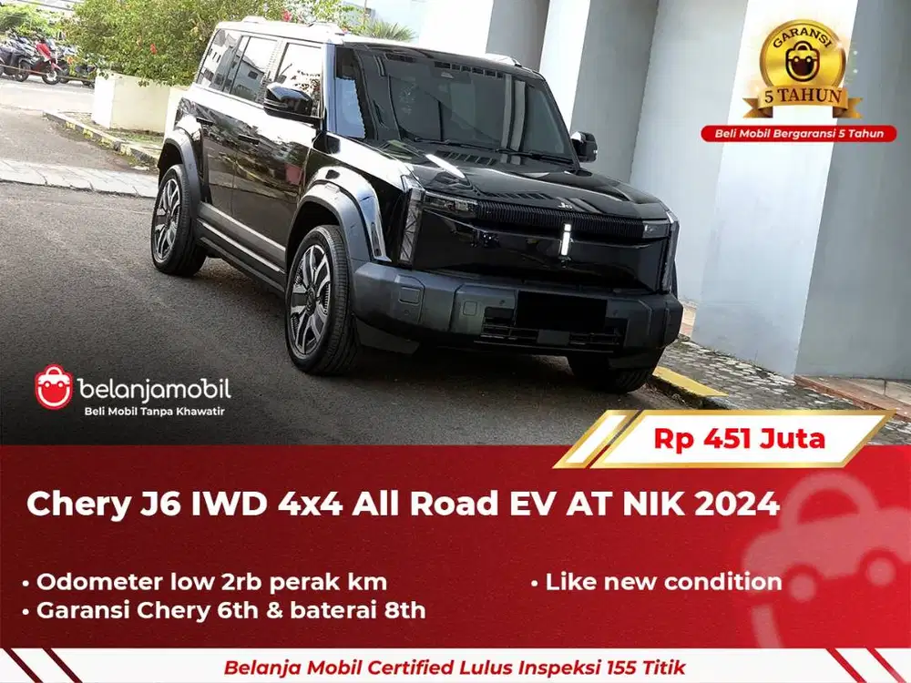 [ GARANSI 5TH ] Chery J6 J 6 IWD All Road EV AT 2024/2025