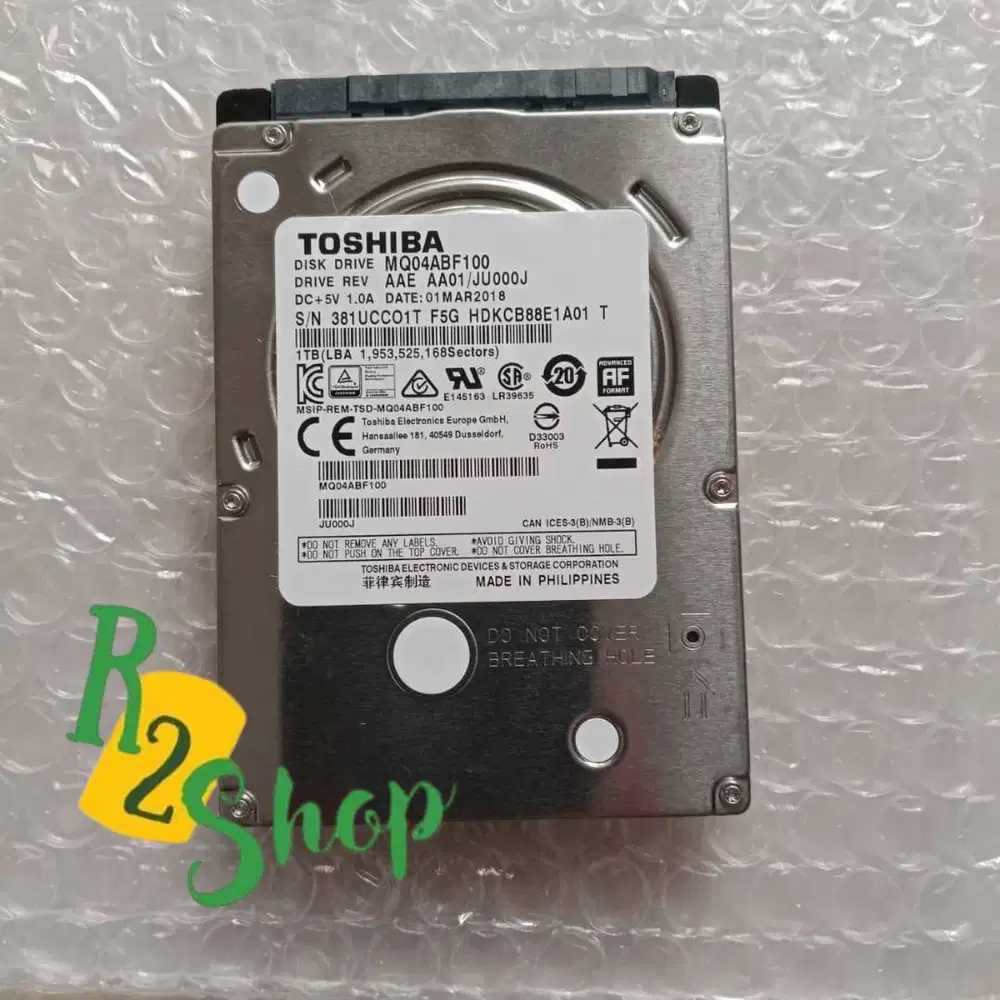 Harddisk Toshiba laptop Notebook 1TB 2,5 HDD internal