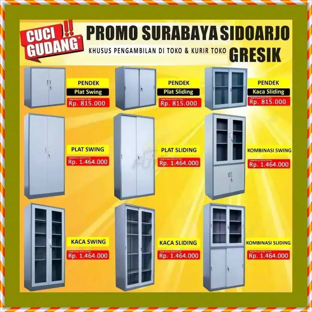 Lemari Arsip Files Komputer Laptop Kantor Madrasah Locker Loker Besi