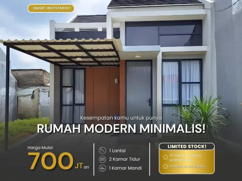 Rumah dijual cluster ciputat tangerang selatan KPR strategis nego