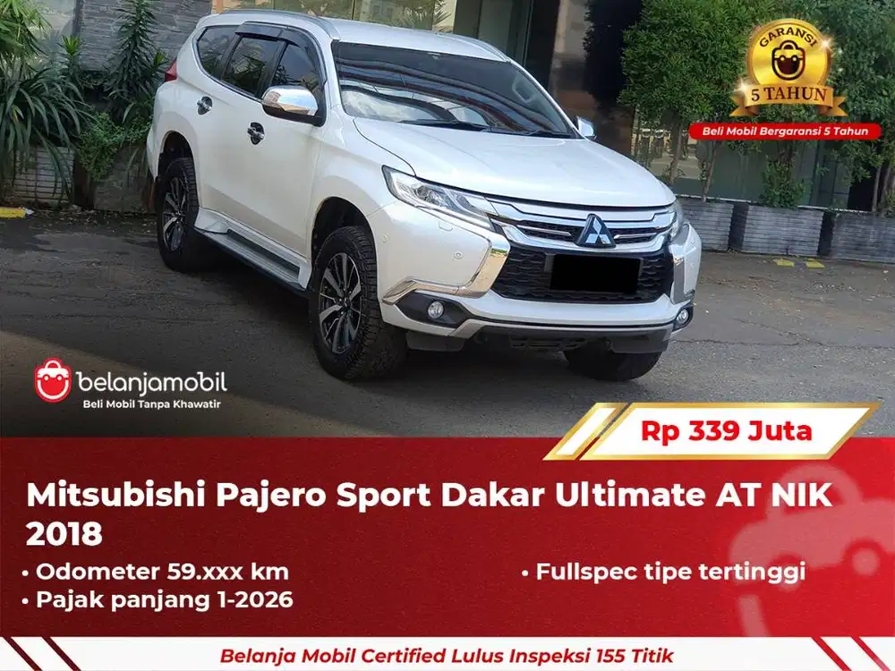 [ GARANSI 5TH ] Mitsubishi Pajero Sport Dakar Ultimate AT 2018/2019