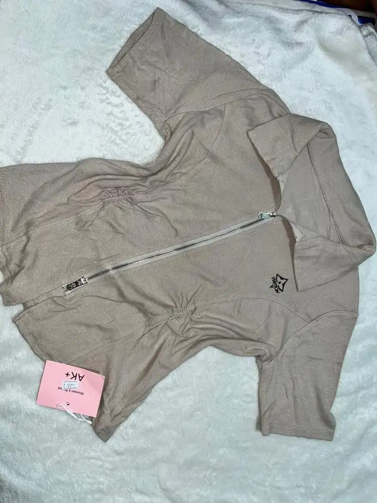 Kemeja resleting full karet