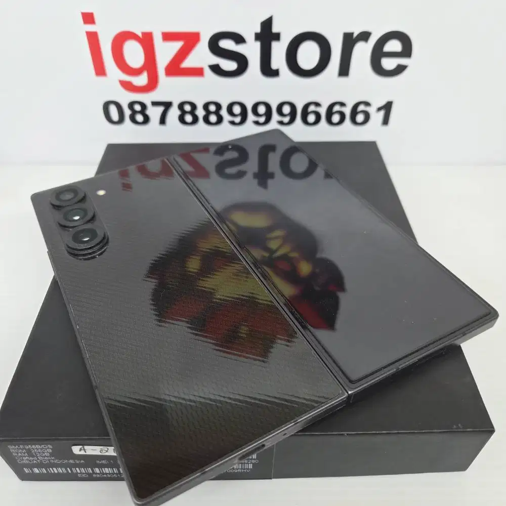 SUPER MULUS ! Samsung Z Fold 6 Black Crafted 256 SEIN FULLSET NO MINUS