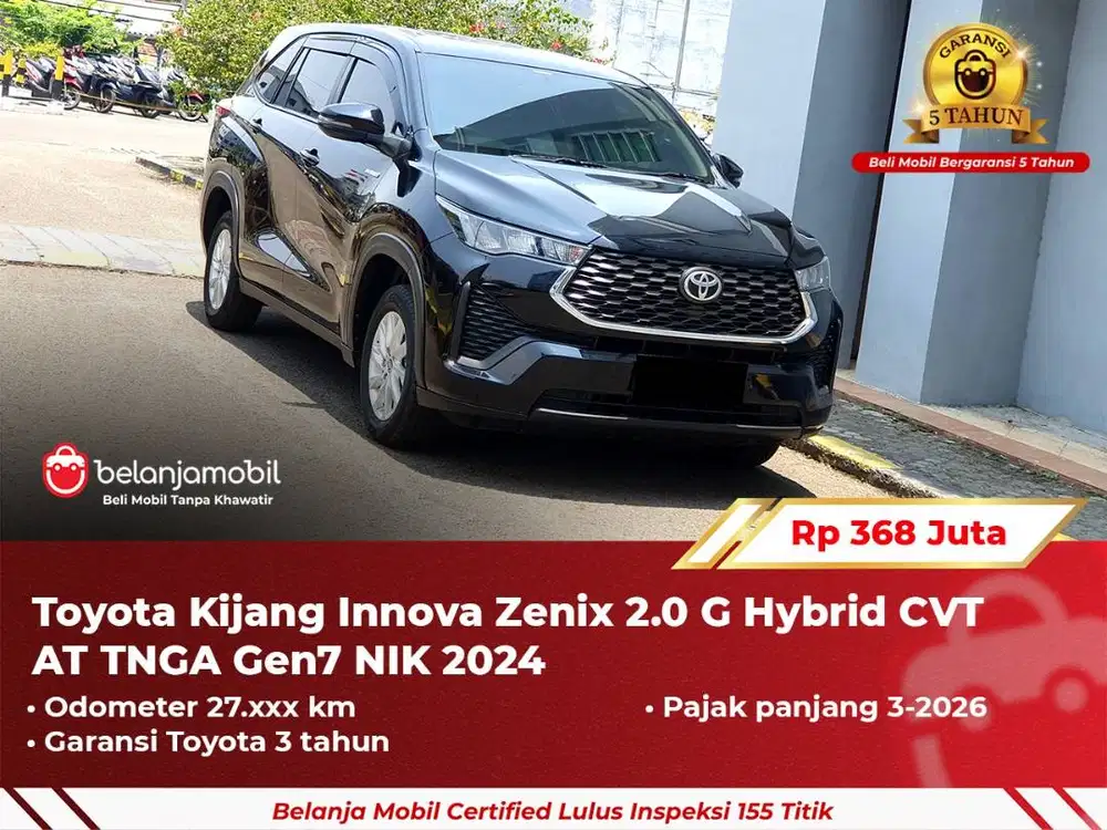 [ GARANSI 5TH ] Toyota Kijang Innova Zenix 2.0 G Hybrid AT 2024/2025