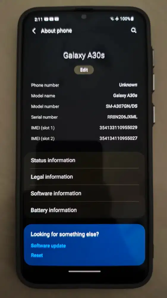 Jual Cepat BU, Samsung Galaxy A30S 4/64 GB, Bekas