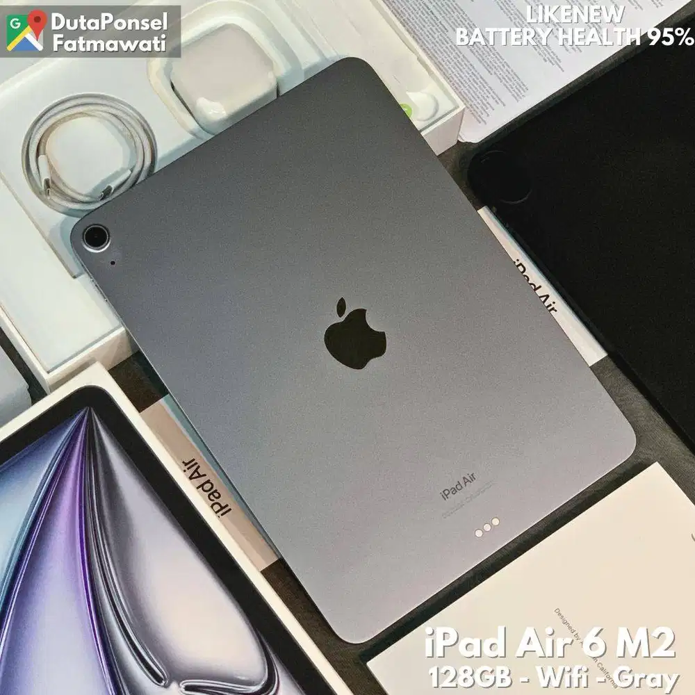 IPAD AIR 6 CHIP M2 128GB 11 inch GREY BH 95% LIKENEW