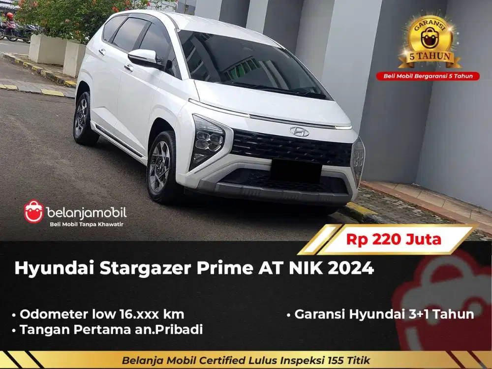 [ GARANSI 5TH ] Hyundai Stargazer Prime AT Putih 2024/2025