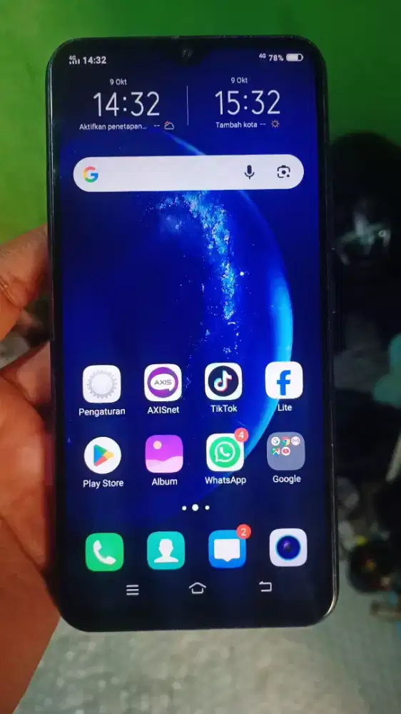 Vivo Y17 4G 6/128 layar 6.3 inchi mulus tt/barter