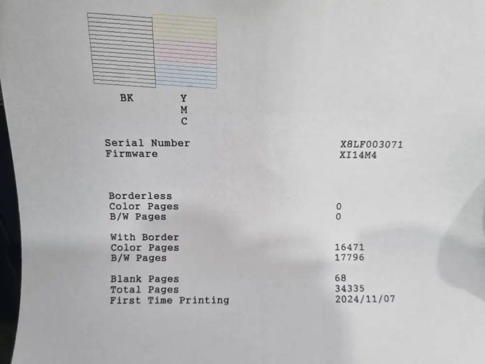Epson L3210 dan L1211 belum 1 tahun semua, apa adanya