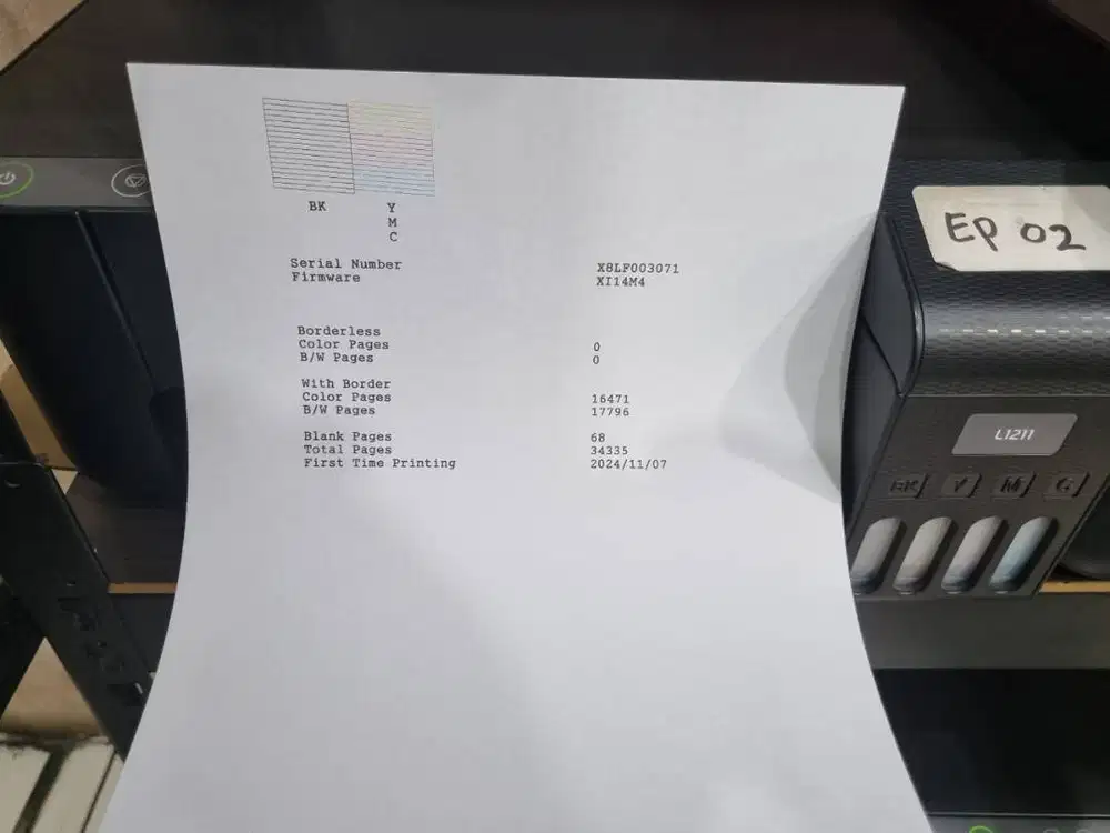 Epson L3210 dan L1211 belum 1 tahun semua, apa adanya