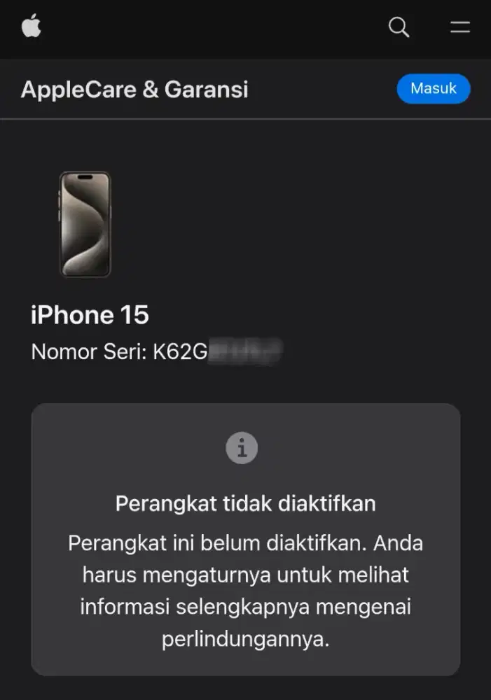 Iphone 15 128GB Blue NEW Timer 00 Non Aktif Garansi Resmi iBox PA/A