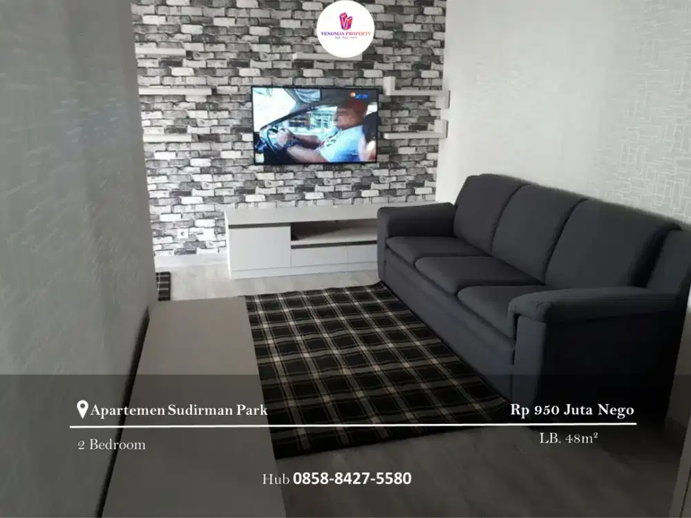 Dijual Apartement Sudirman Park 2BR Full Furnished Lantai Tinggi