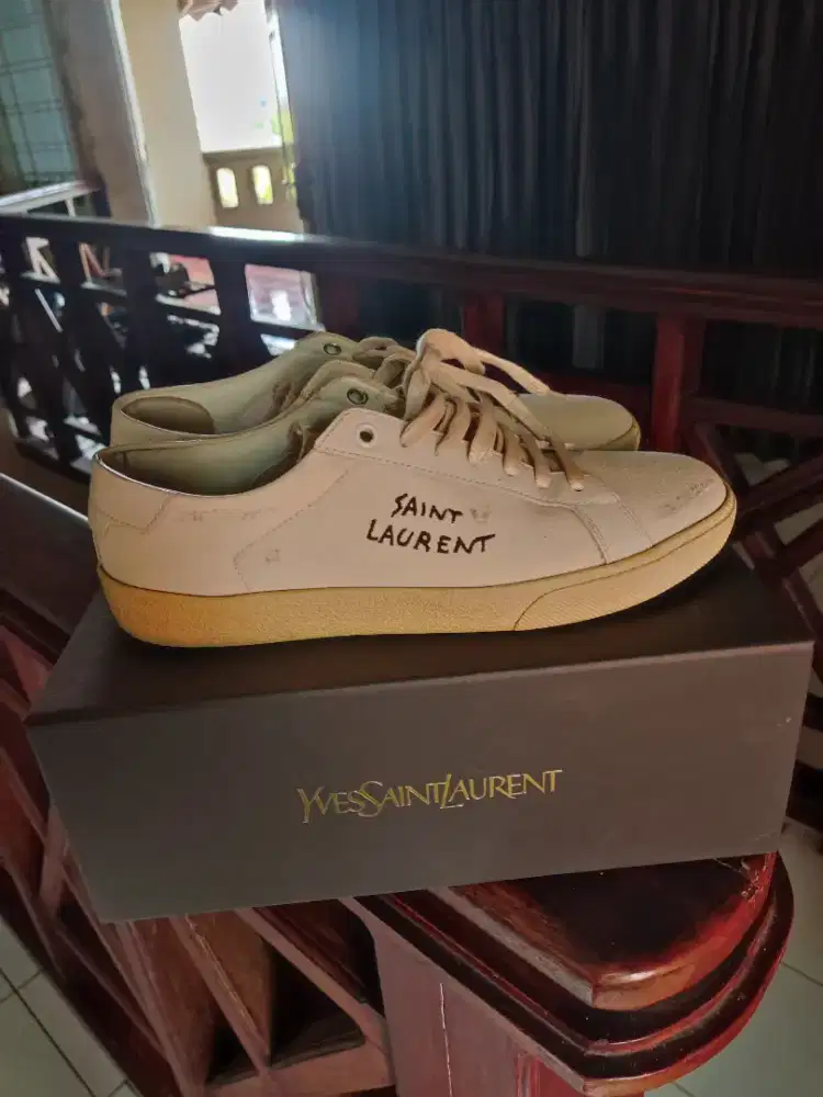Sepatu YSL court classic kanvas original made in itali size39
