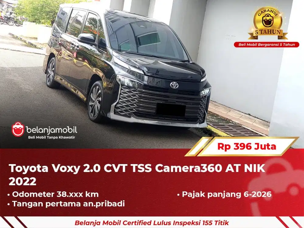 [ GARANSI 5TH ] Toyota Voxy 2.0 CVT TSS Camera360 AT 2022/2023