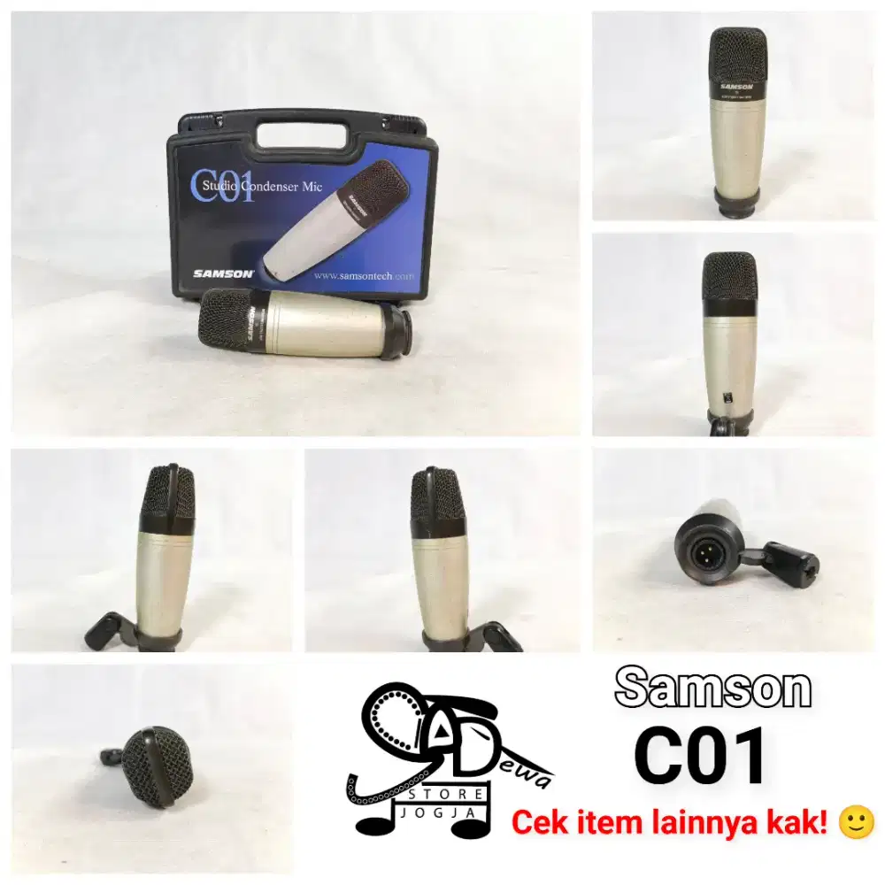 SAMSON C01 MICROPHONE CONDENSER MIC CONDENSOR MIKROFON C 01 bkn c03