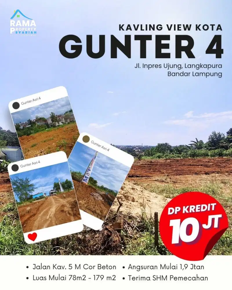 KAVLING TANAH LANGKAPURA BEBAS BANJIR DENGAN VIEW ASRI DAN NYAMAN