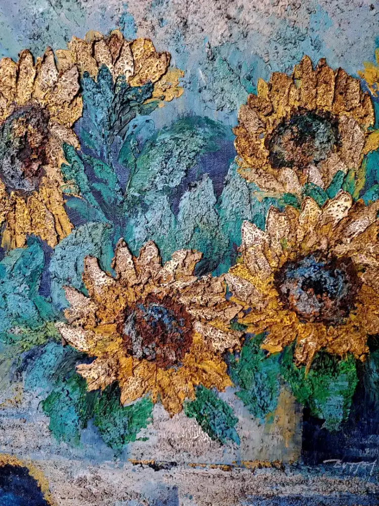 Lukisan Bunga Matahari Elegan