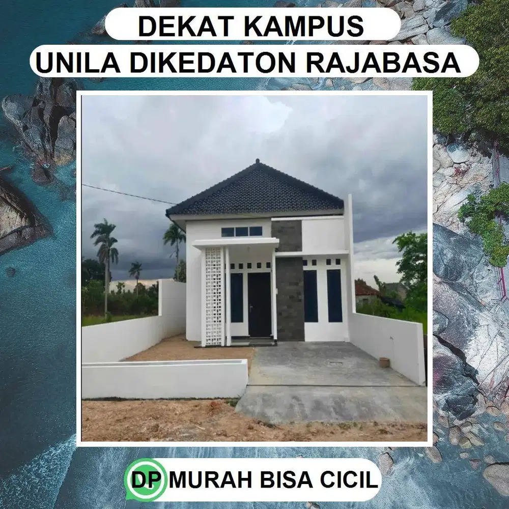 PERUMAHAN CLUSTER RAJABASA BELAKANG KAMPUS POLINELA NEMPEL JALAN UTAMA