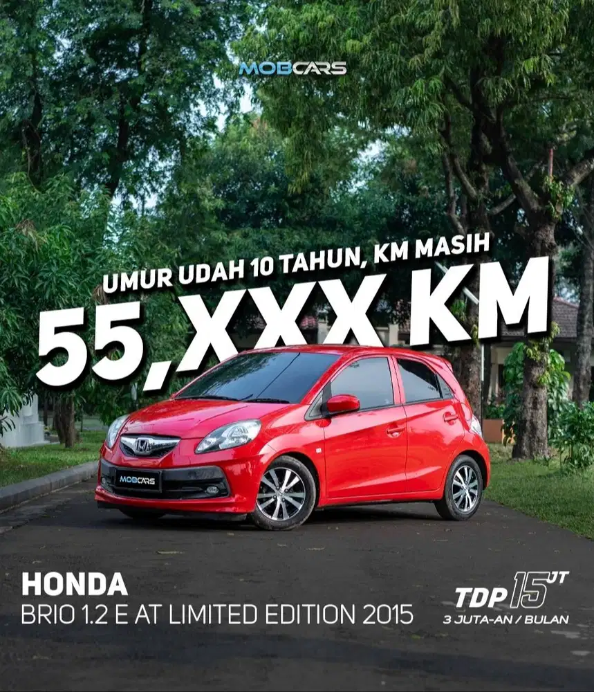 FREE BBM FULL TANK BRIO E AT LIMITED EDITION 2015 MERAH