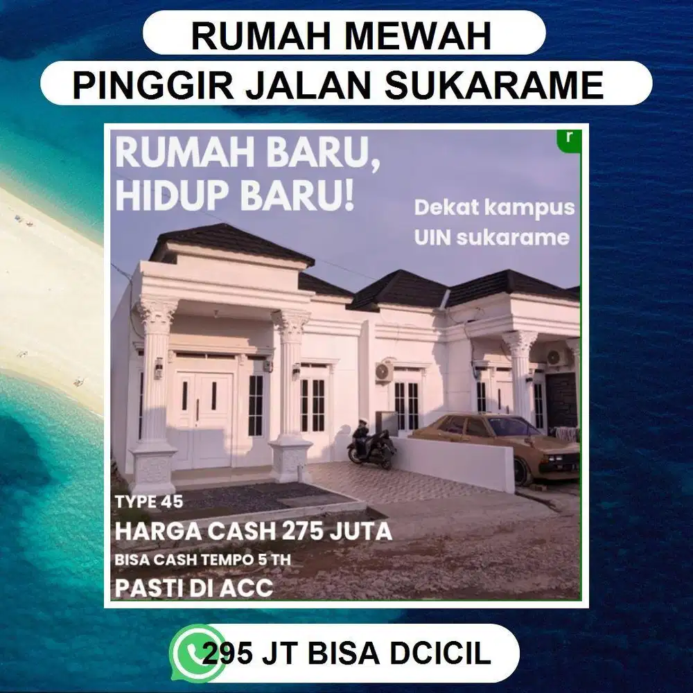 PERUMAHAN SUKARAME DEKAT DENGAN KAMPUS UIN DAN ITERA