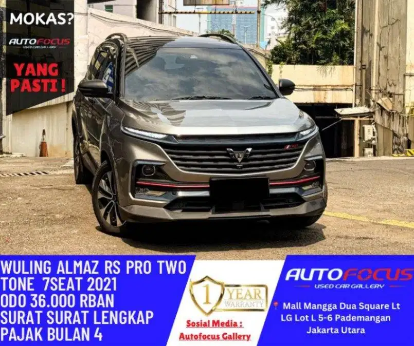 Wuling Almaz RS Pro Two Tone 7Seater Abu Grey 2021