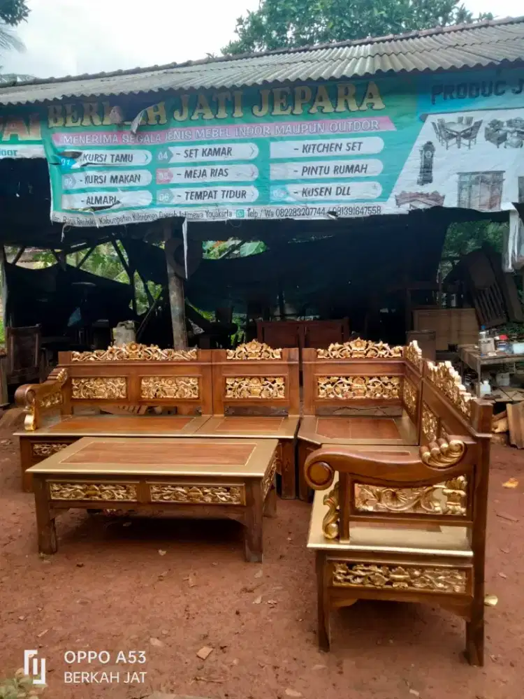 Kursi ukir sudut kayu jati Cod