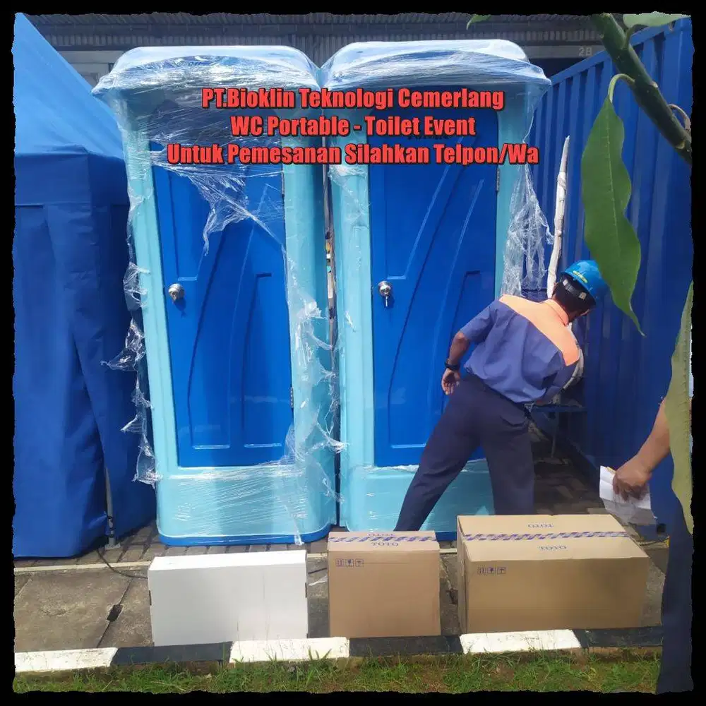 Toilet Outdoor, WC Portable, Toilet Modern Mudah Dipindahkan Ready Sto