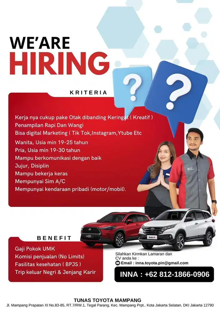 DI BUTUHKAN SEGERA