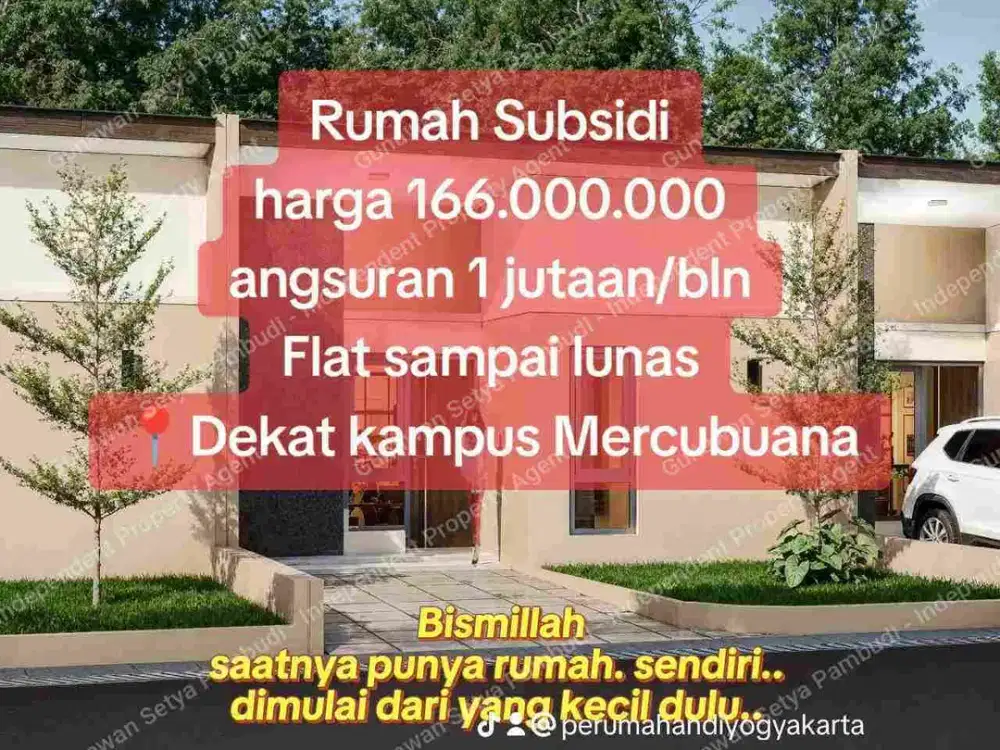 rumah subsidi hanya 2 kilometer dari kampus mercubuana sedayu