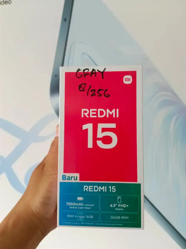Redmi 15 8/256 Baru Garansi Resmi.
