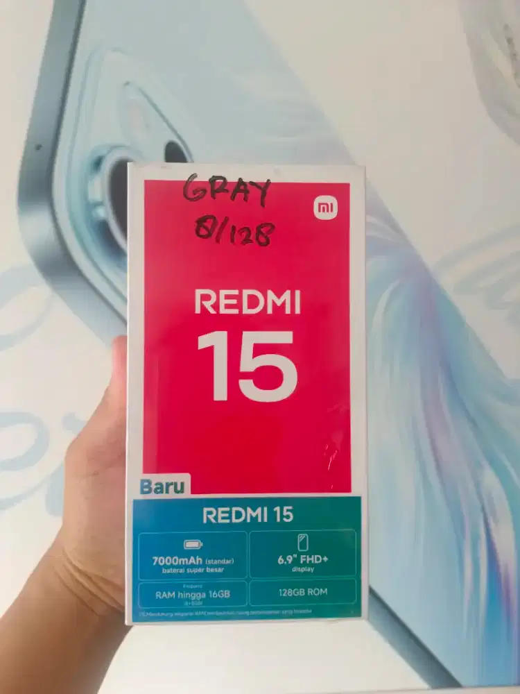 Redmi 15 8/128 Baru Garansi Resmi