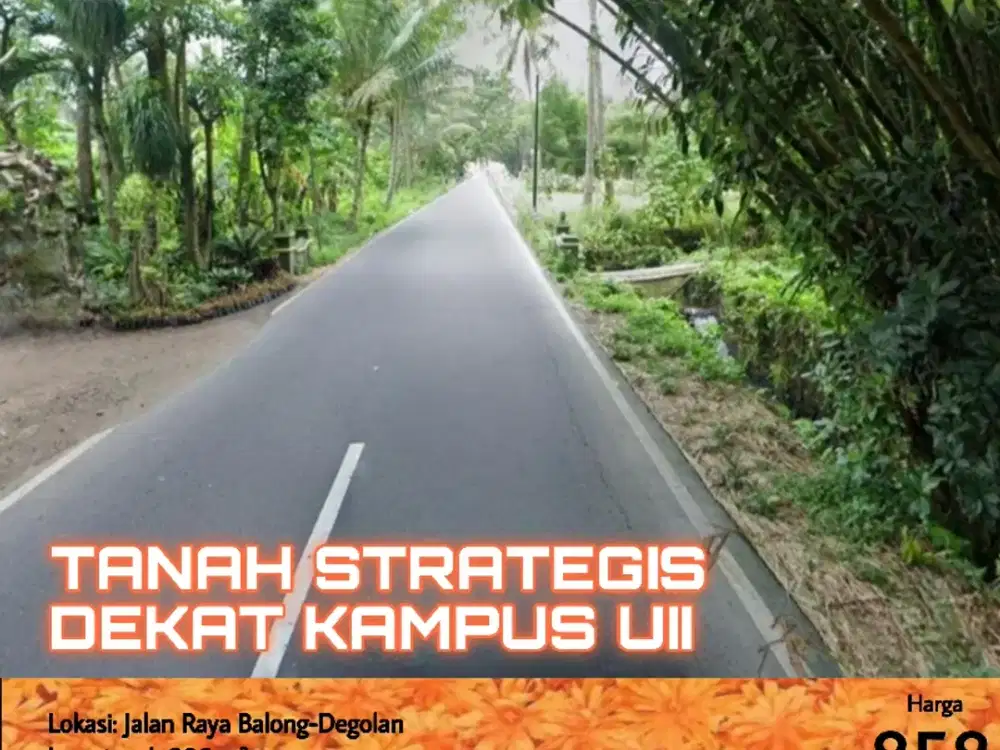 TANAH STRATEGIS DEKAT KAMPUS UII