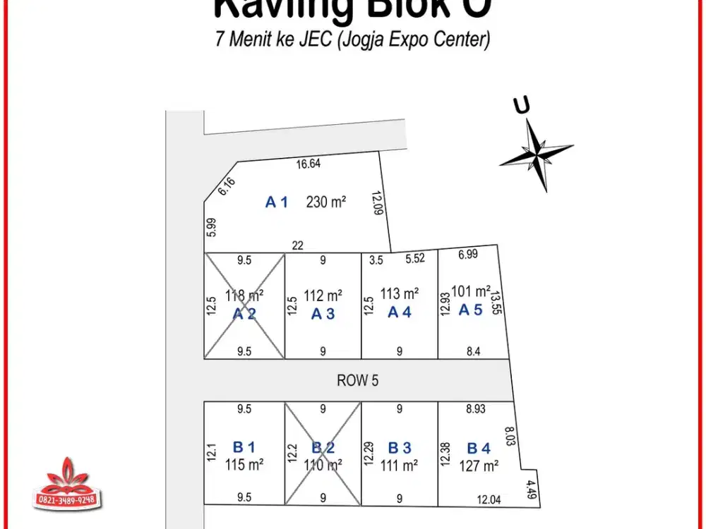 13 Menit Ambarukmo Plaza, Tanah Blok O Jogja