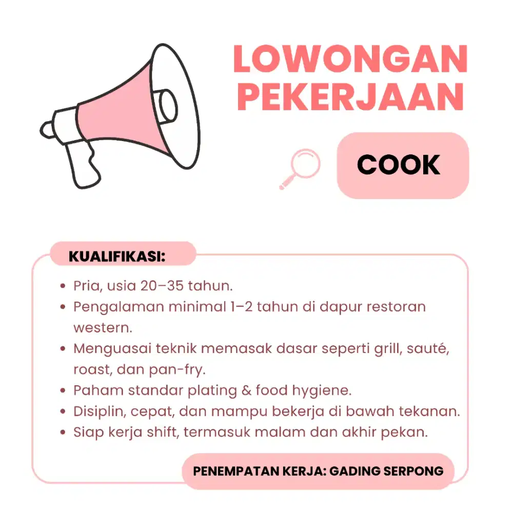 Loker Restoran Gading Serpong