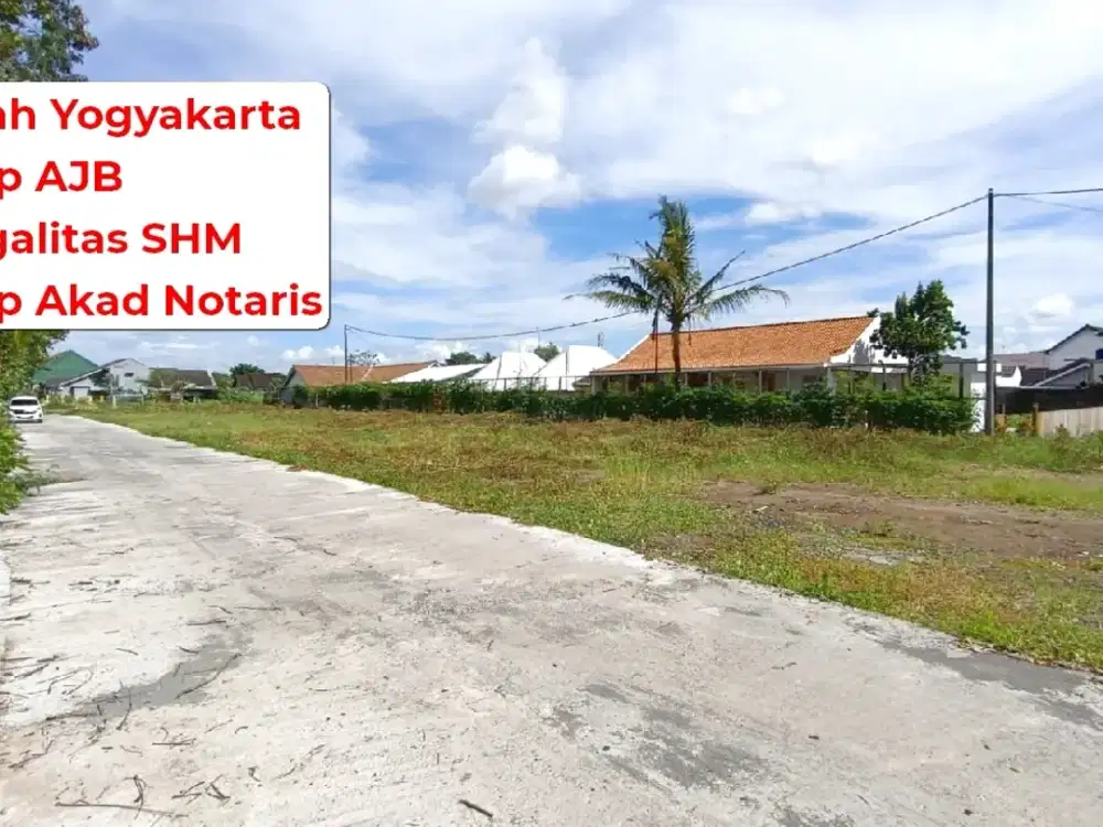 Tanah Siap AJB Dekat Universitas Sanata Dharma Sleman Jogja