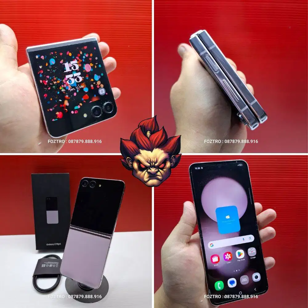 Samsung Galaxy Z Flip 5 8/256GB Lavender Fullset RESMI SEIN