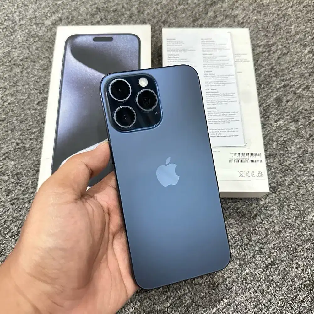 Promax 15 256 GB , blue titanium , mulus . Pemakaian pribadi
