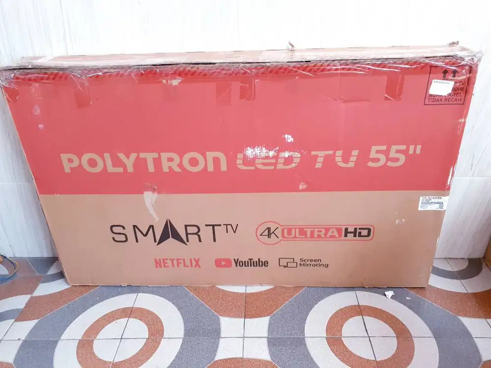 TV SMART POLYTRON 55 IN UHD 4K DIGITAL HD TV NETFLIK YOUTUBE GARANSI