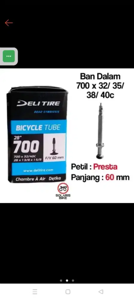 Ban dalam deli tire kondisi baru