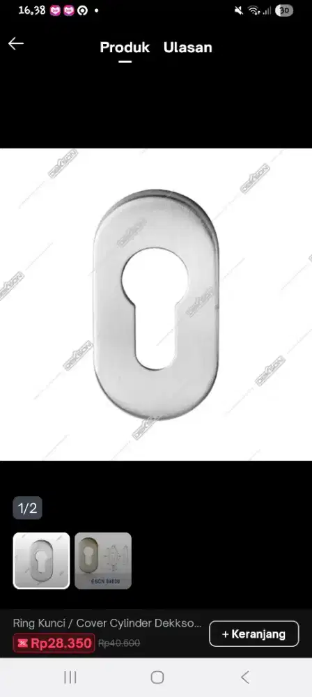 Cover cylinder Dekkson ESCN-OVAL-DKS-84030-SS