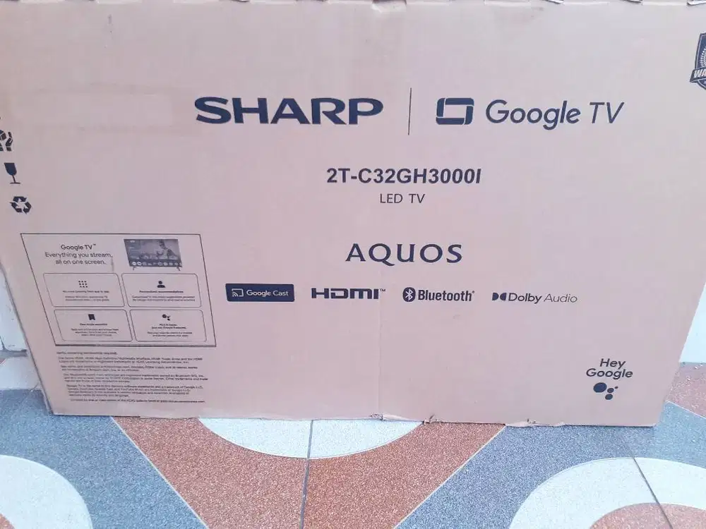 TV LED ANDROID Google TV SHARP 32IN YOUTUBE DIGITAL TV MULUS