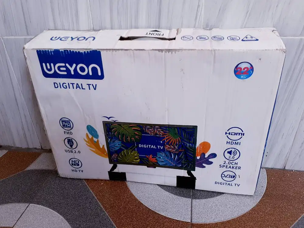 TV WEYON 22IN DIGITAL HD TV KONDISI NORMAL GARANSI