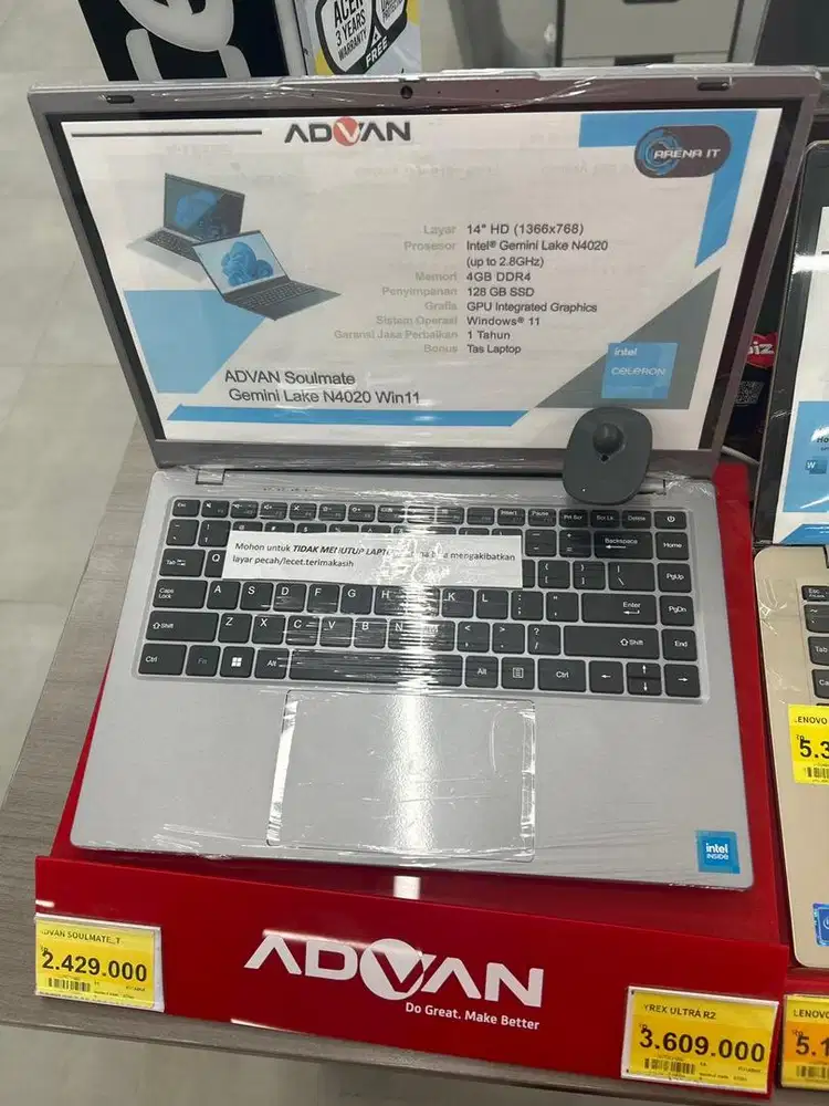 Advan Solmate Intel gemini Lake N4020 Dp 0rp