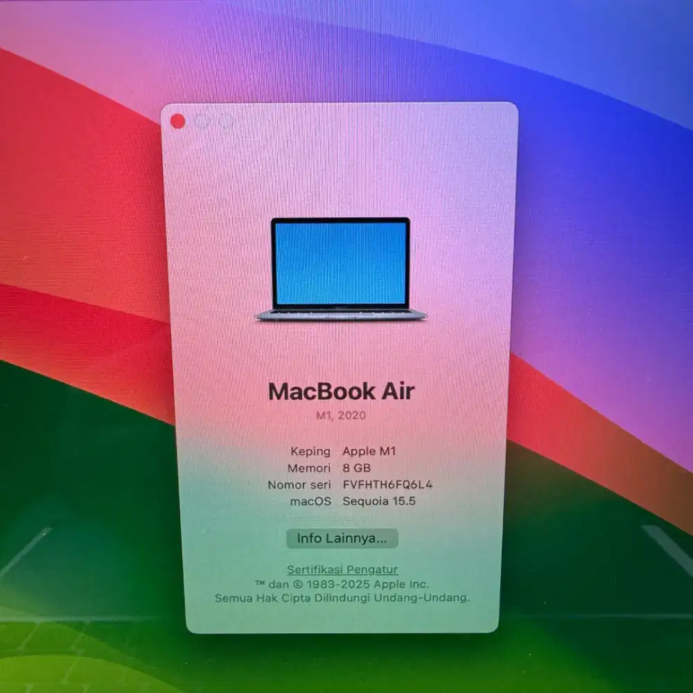 Macbook Air M1 13 inch Ram 8 Ssd 256 Full set Space Grey