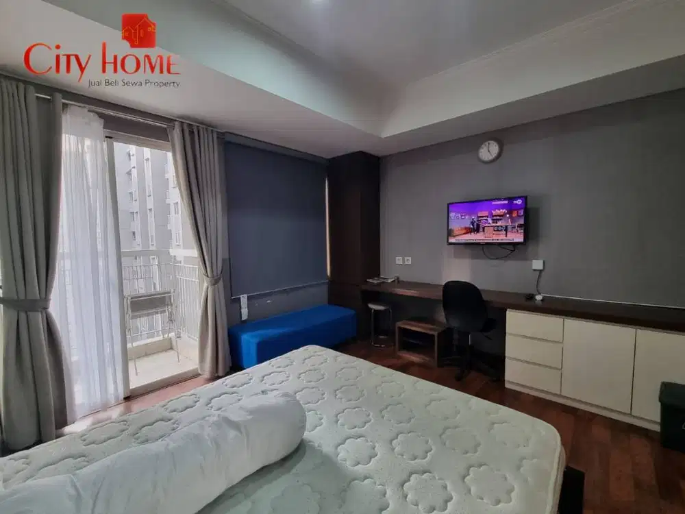 FOR RENT APARTEMEN STUDIO STRATEGIS, FURNISH, SIAP HUNI